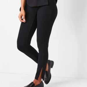 SPANX Black Women's SuperSmooth Ponte Zip Leggings